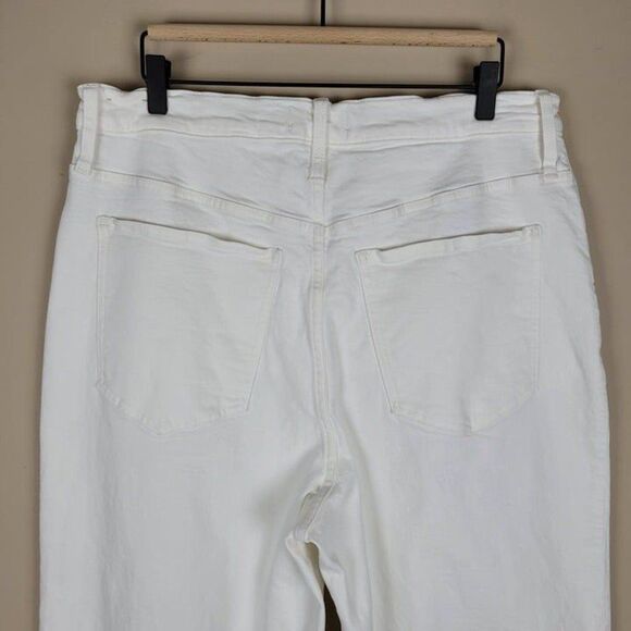 Madewell Size 33T The Tall Perfect Vintage Wide-Leg Crop Jean High Rise White - Picture 5 of 12